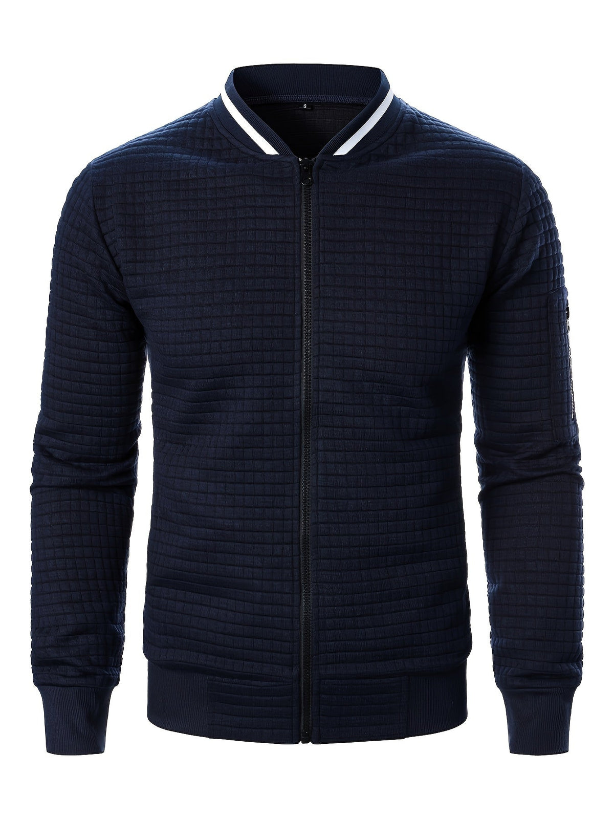Raymond | Textured Zip-Up Bomber Jacket