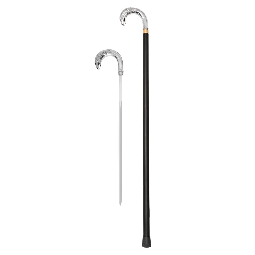 Chrome Eagle Head Collector's Sword Cane
