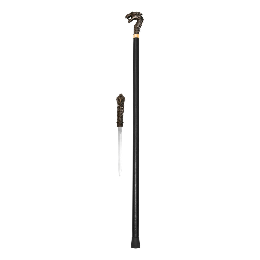 Black Oxide Dragon Head Collector's Dagger Cane