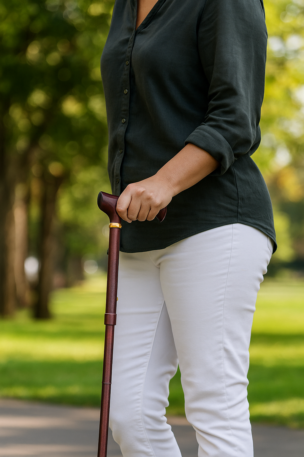 3D Matte Pink Folding Walking Cane