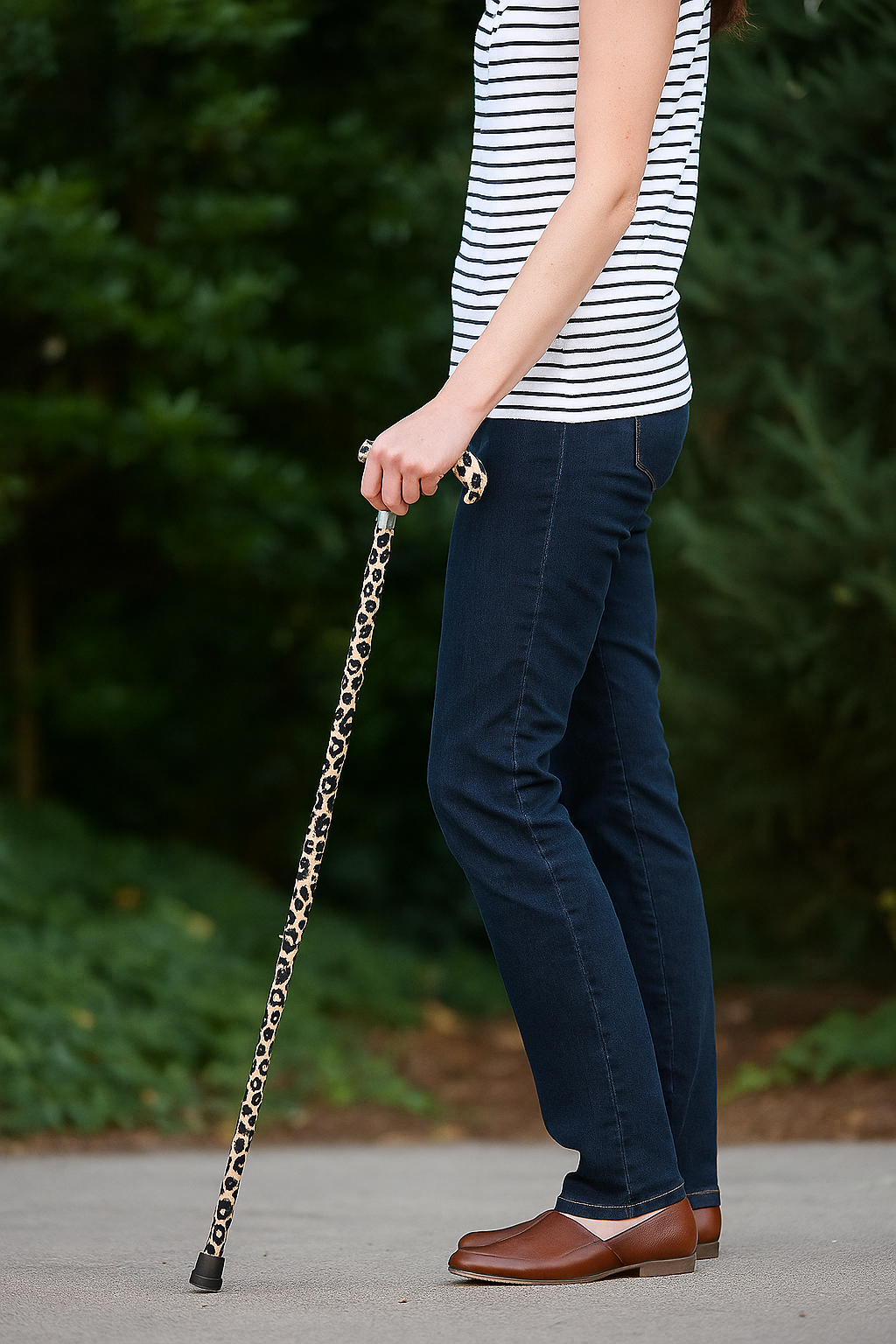 Classic Leopard Folding Cane