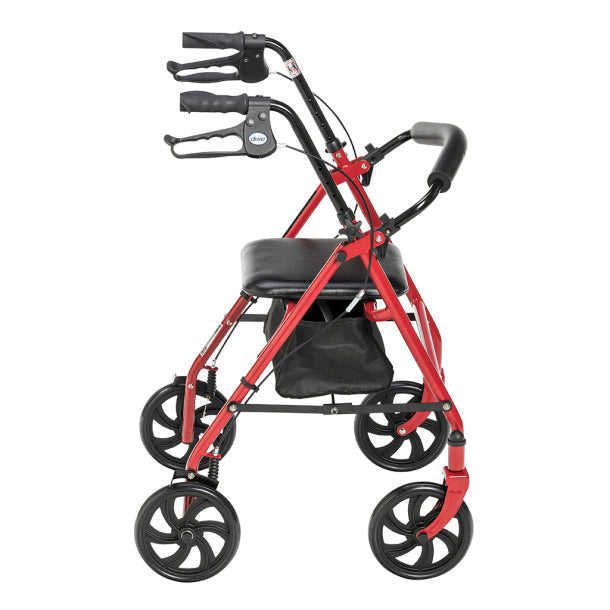 Drive Steel 4 Wheel Rollator with Fold Up Removable Back