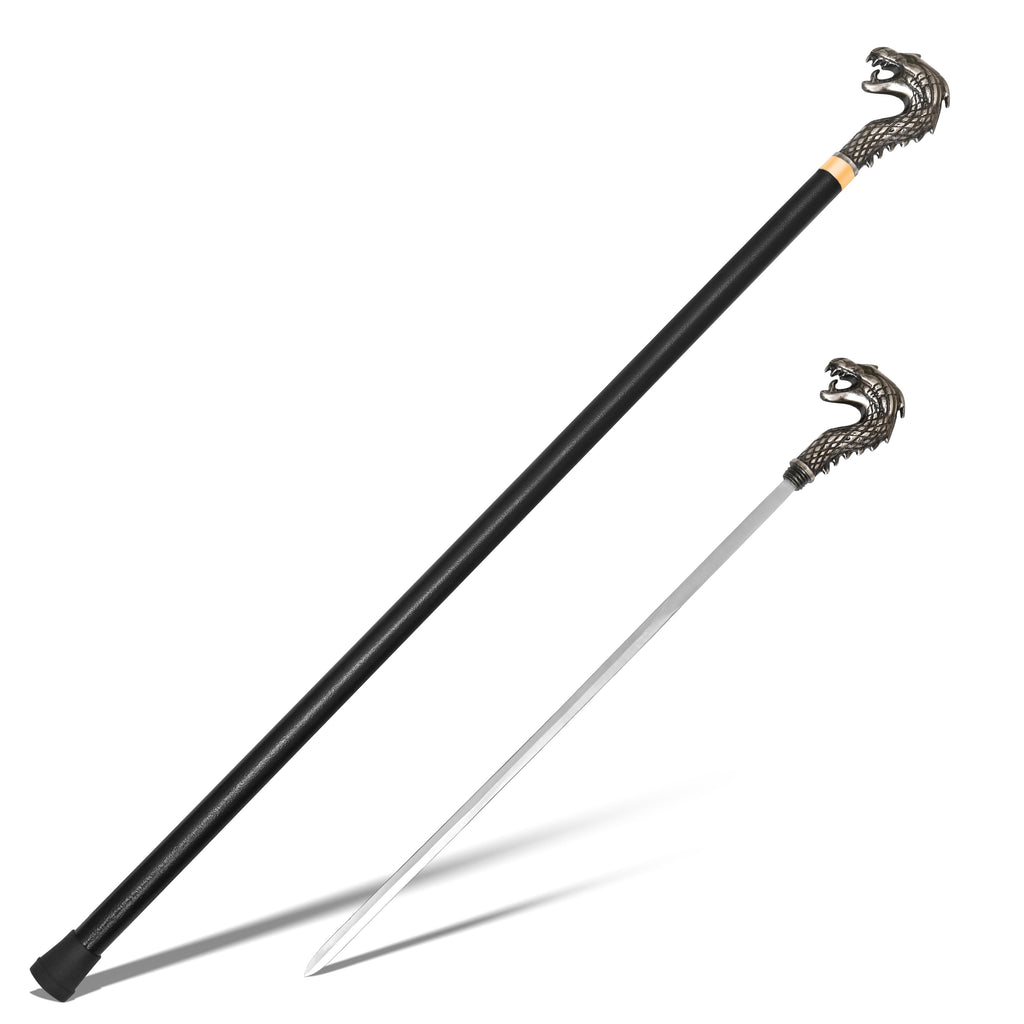Hematite Dragon Head Collector's Sword Cane