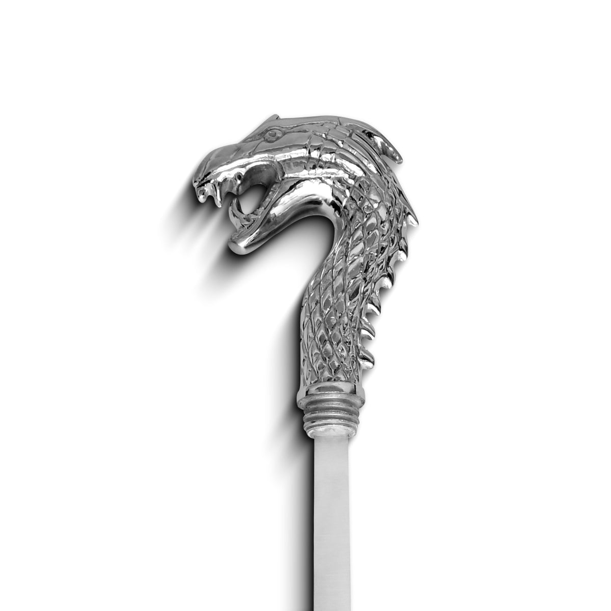 Chrome Dragon Head Collector's Sword Cane