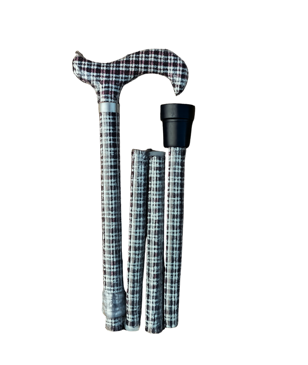 Ashford Plaid Folding Cane