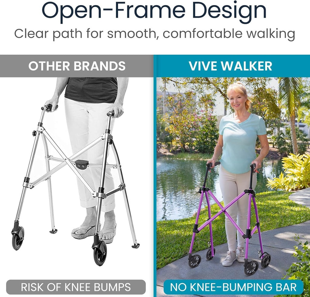 4 Wheel Air Frame Walker- Gray