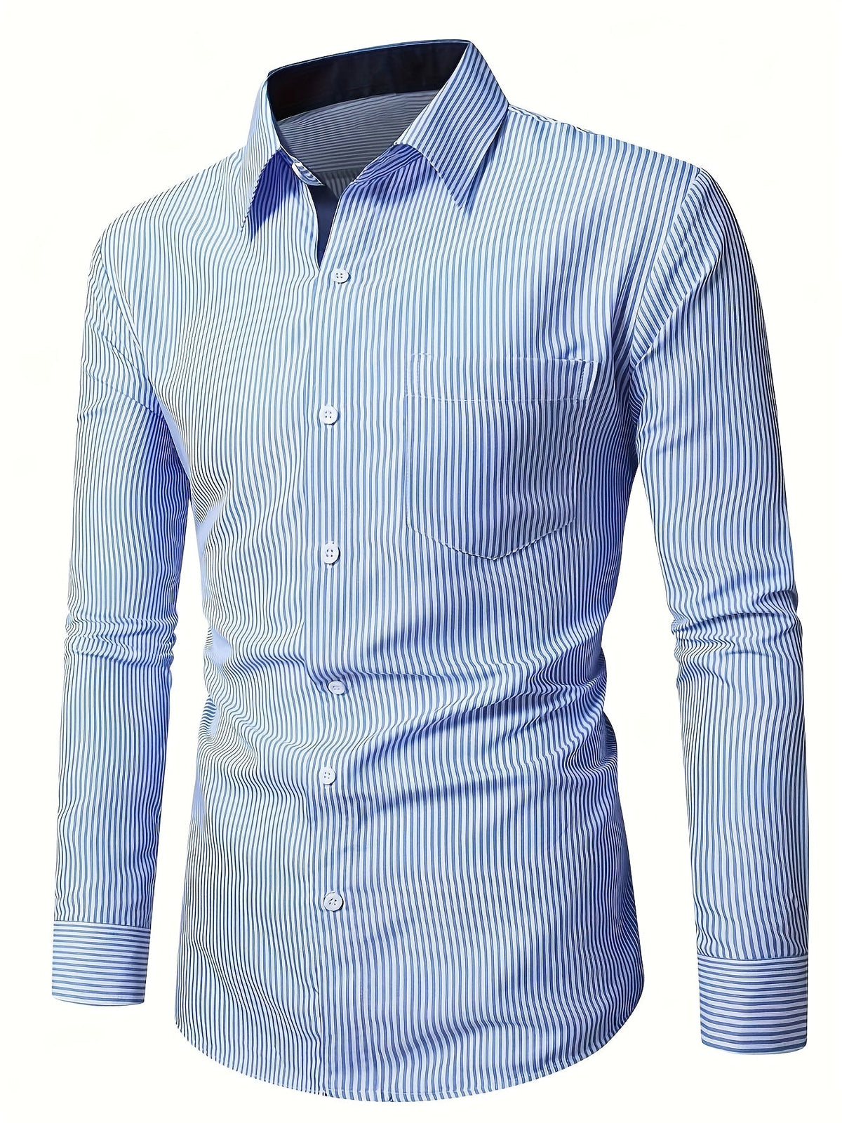 Desmond | Refined Striped Long Sleeve Shirt