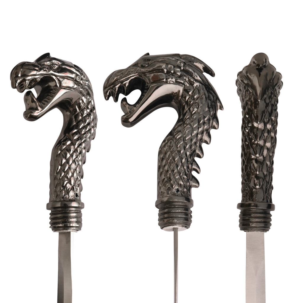 Black Oxide Dragon Head Collector's Dagger Cane