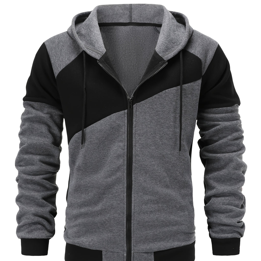 Bryce | Color Block Zip-Up Hooded Jacket