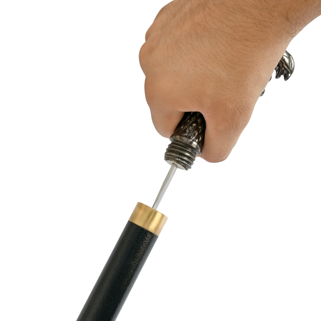 Black Oxide Dragon Head Collector's Dagger Cane