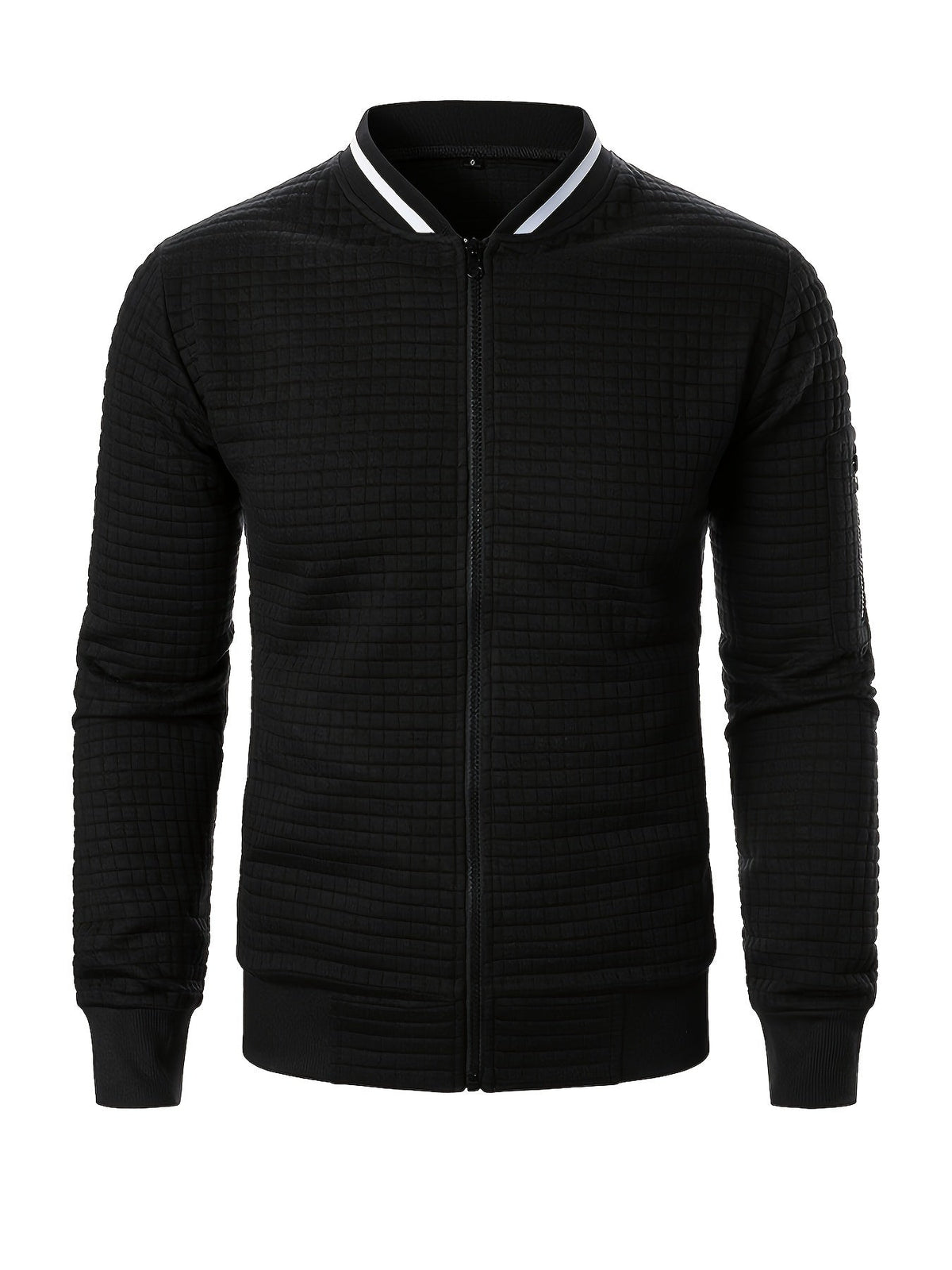 Raymond | Textured Zip-Up Bomber Jacket
