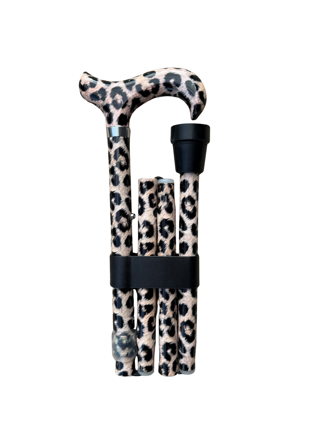 Classic Leopard Folding Cane
