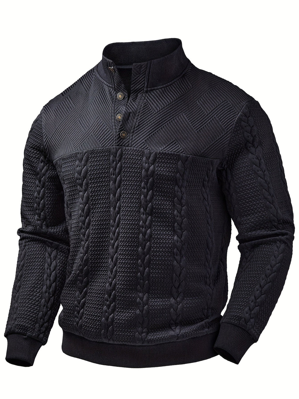 Sterling | Textured Stand-Collar Pullover