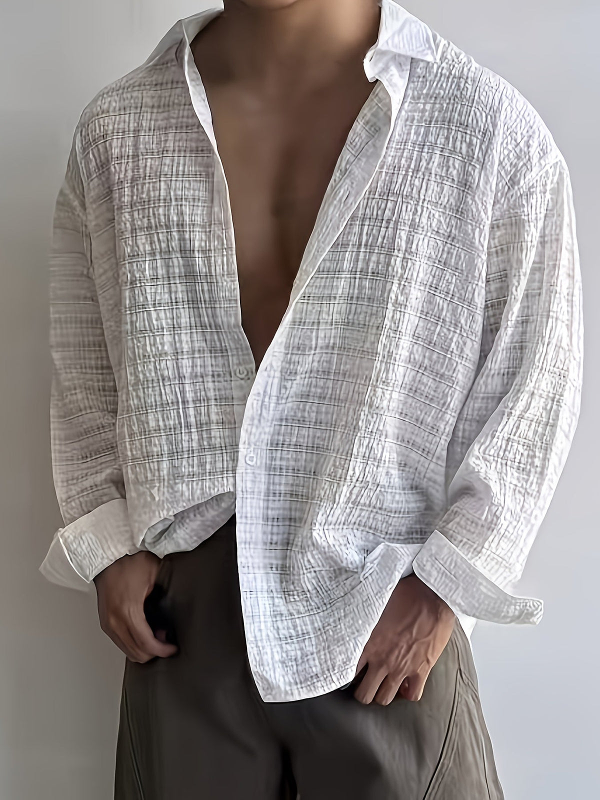 Rafael | Relaxed Textured Long-Sleeve Shirt