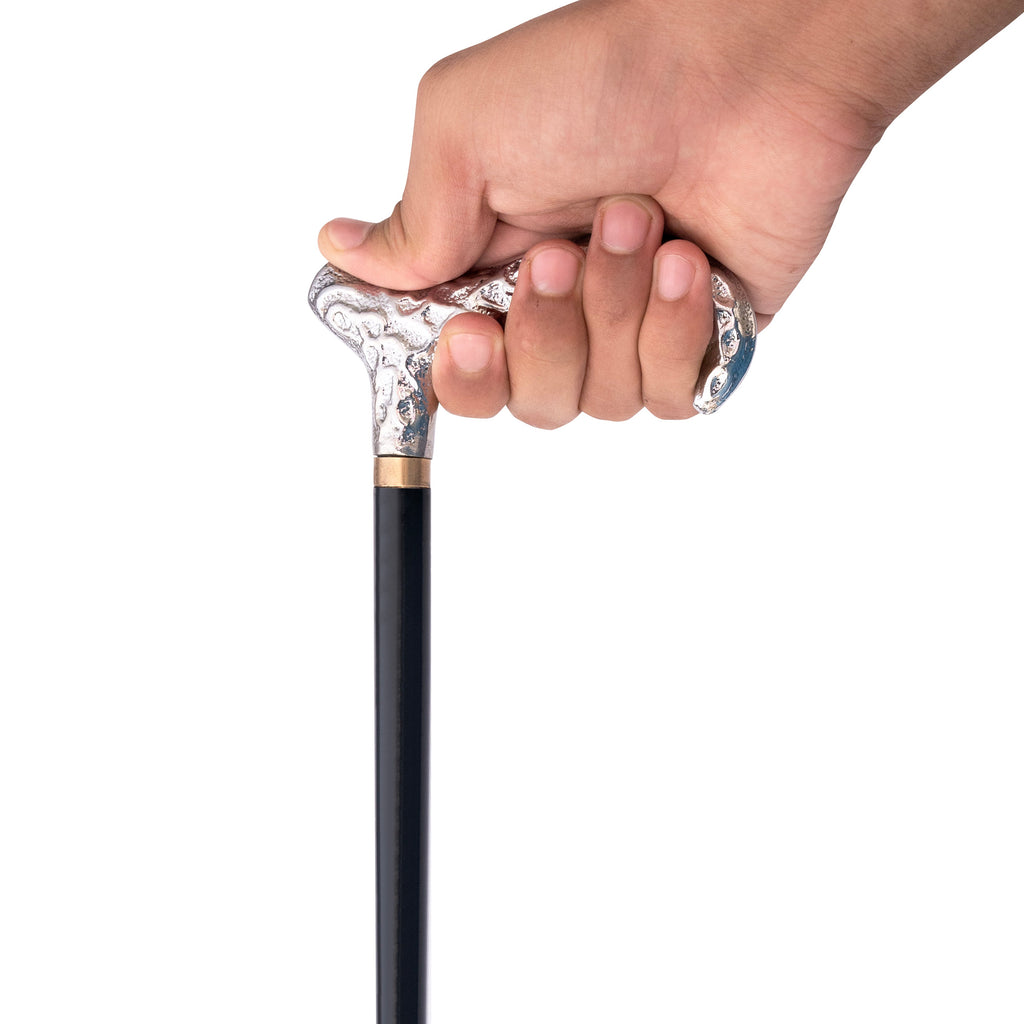 Embossed Chrome Derby Handle Collector's Sword Cane