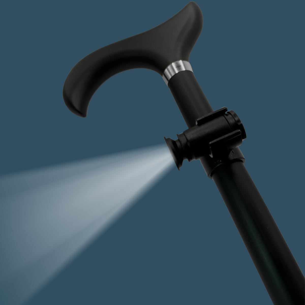 3D Matte Black Cane W/CaneBright LED Flashlight