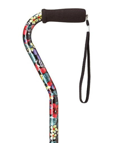 Harvy Fashion Prints Offset Handle Walking Cane - Available in 9 Patterns