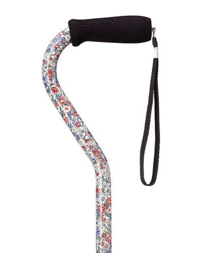 Harvy Fashion Prints Offset Handle Walking Cane - Available in 9 Patterns