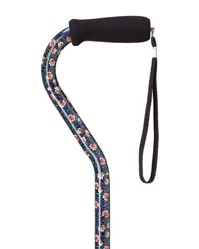 Harvy Fashion Prints Offset Handle Walking Cane - Available in 9 Patterns