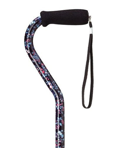 Harvy Fashion Prints Offset Handle Walking Cane - Available in 9 Patterns