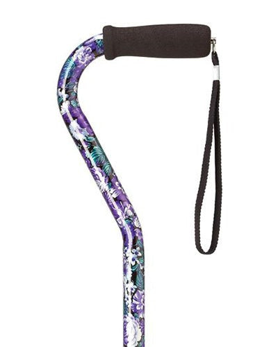 Harvy Fashion Prints Offset Handle Walking Cane - Available in 9 Patterns