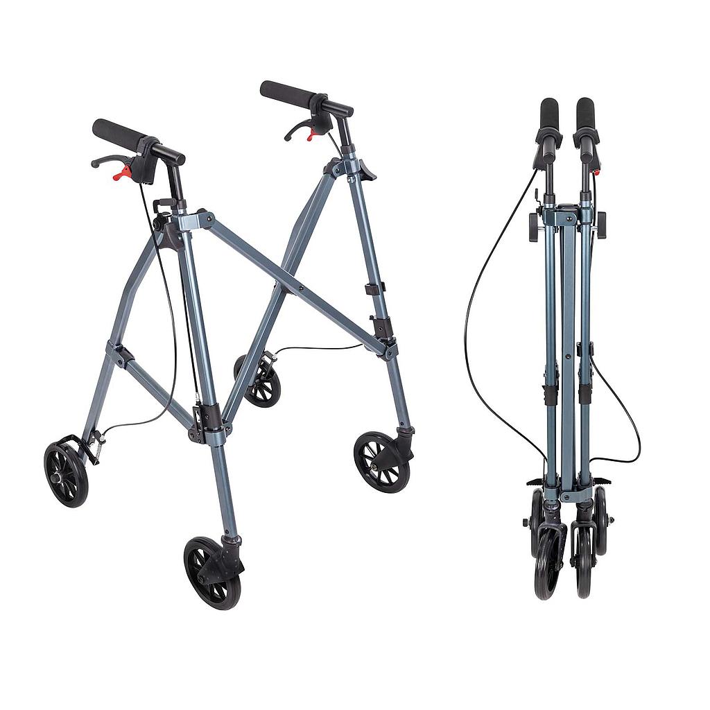 4 Wheel Air Frame Walker- Gray