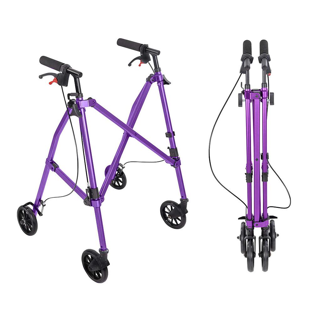 4 Wheel Air Frame Walker- Purple