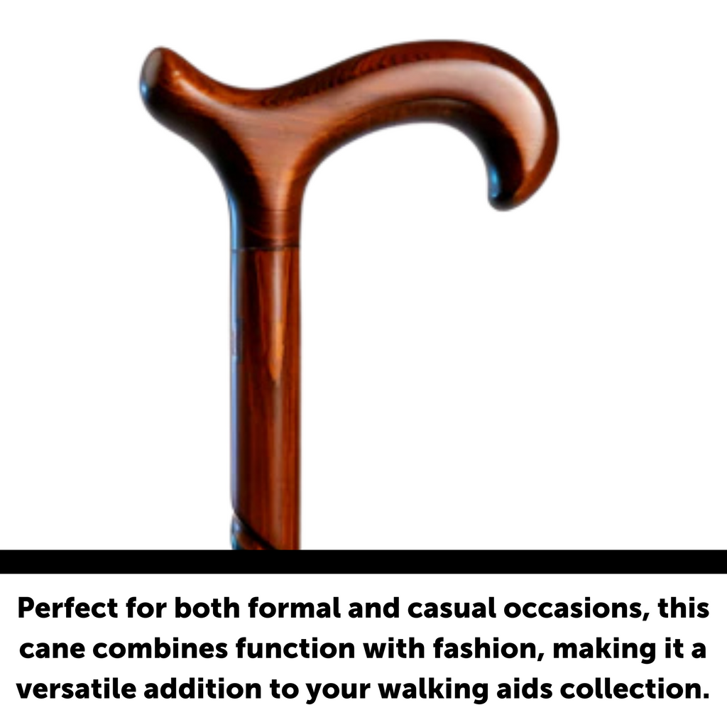 Triple Twist Derby Walking Cane with Dark Cherry Finish Shaft