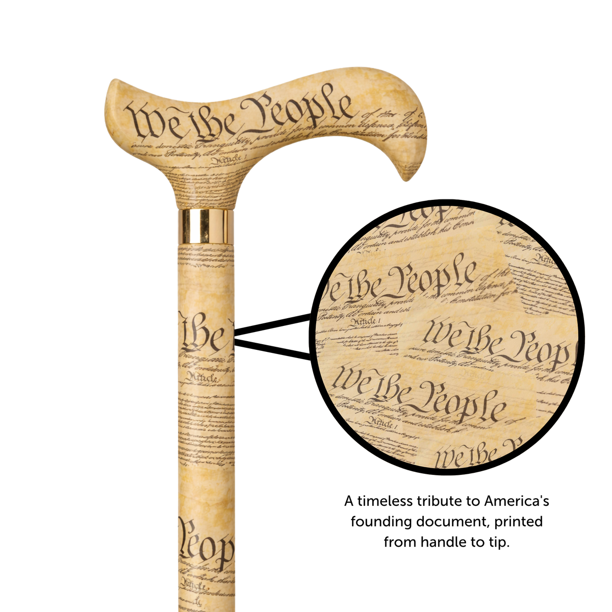 We the People Constitution Walking Cane