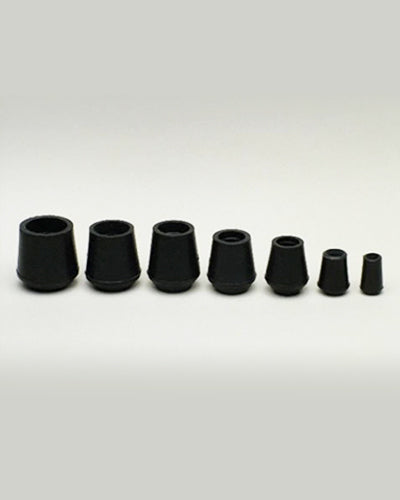 Round Bottom Low Profile Black Cane Tip