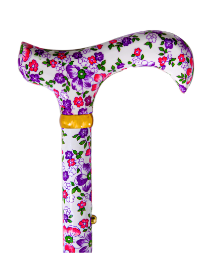Watercolor Flowers Folding Cane
