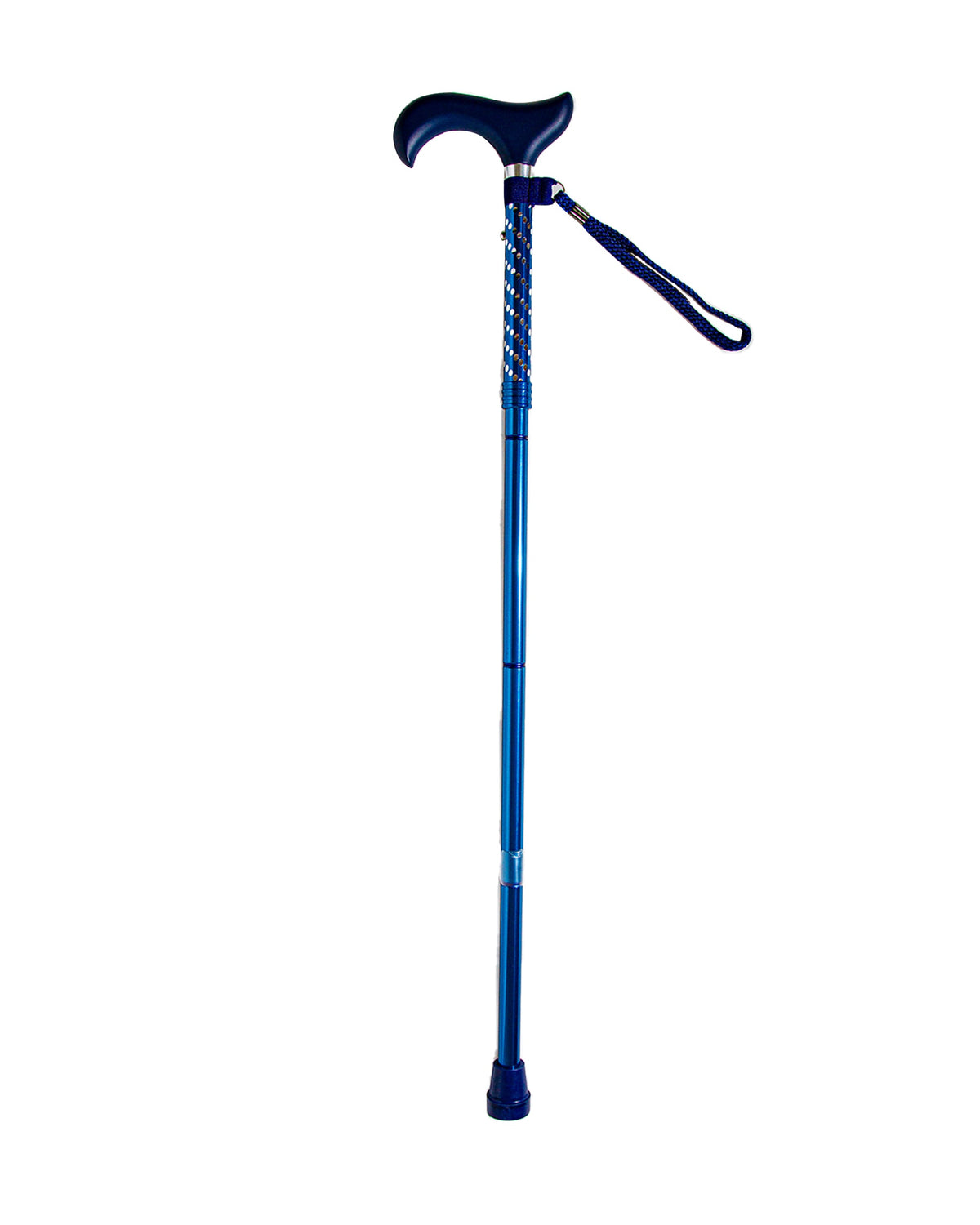 Sparkle in the Sky Engraved Folding Cane with Braided Wrist Strap