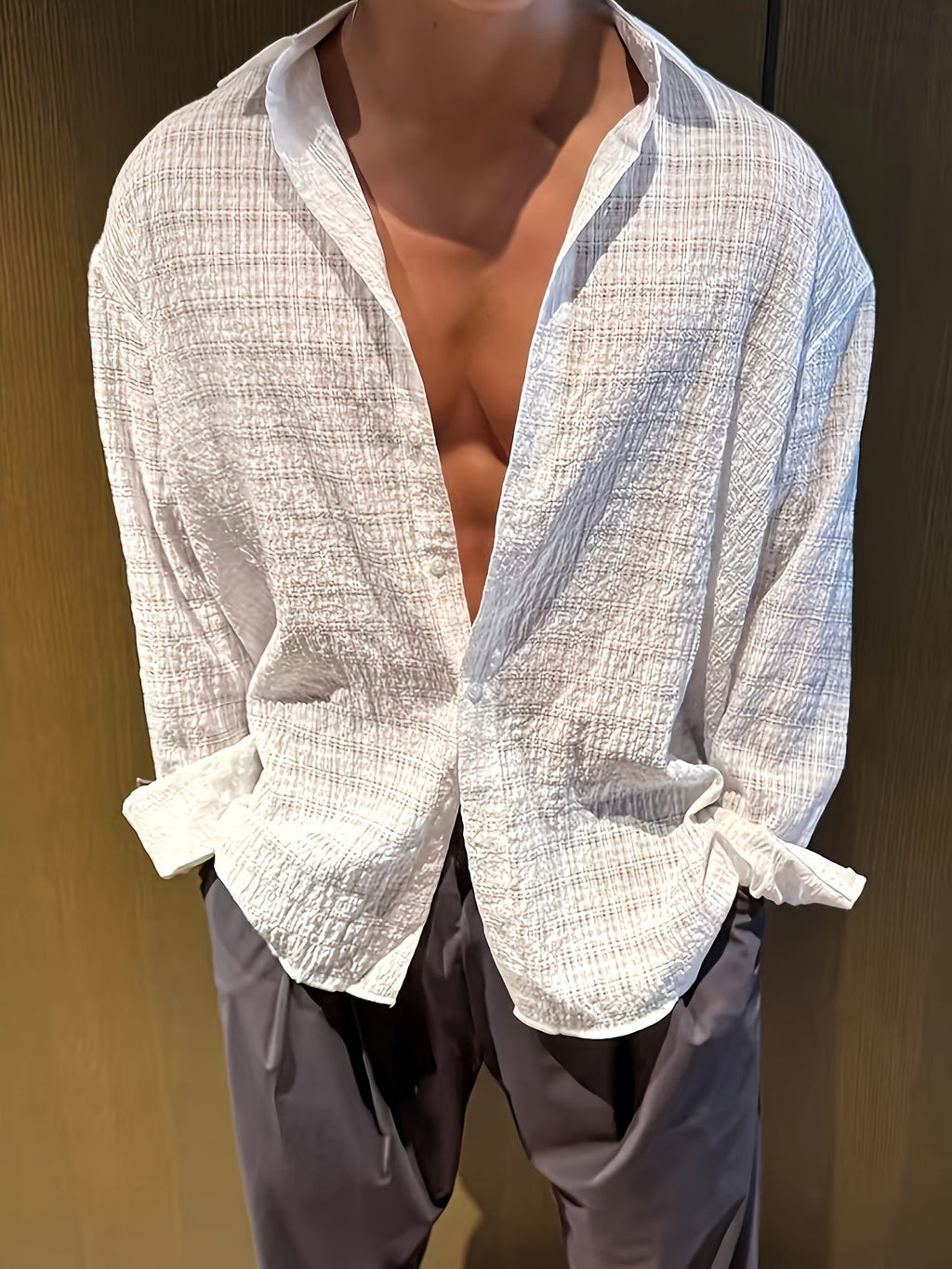 Rafael | Relaxed Textured Long-Sleeve Shirt