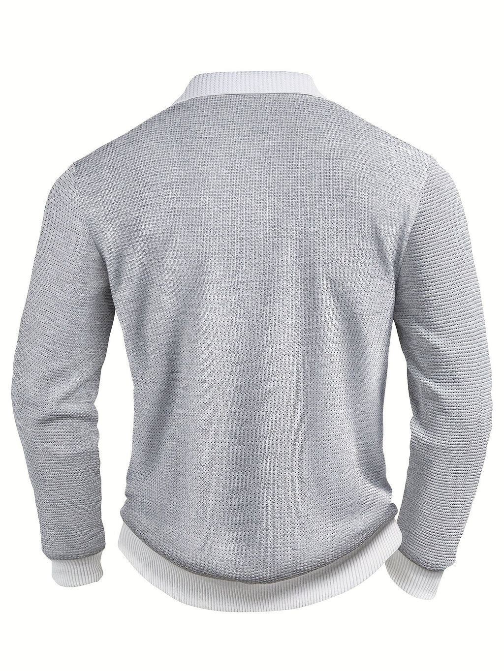 Gareth | Textured Long-Sleeve Polo Shirt