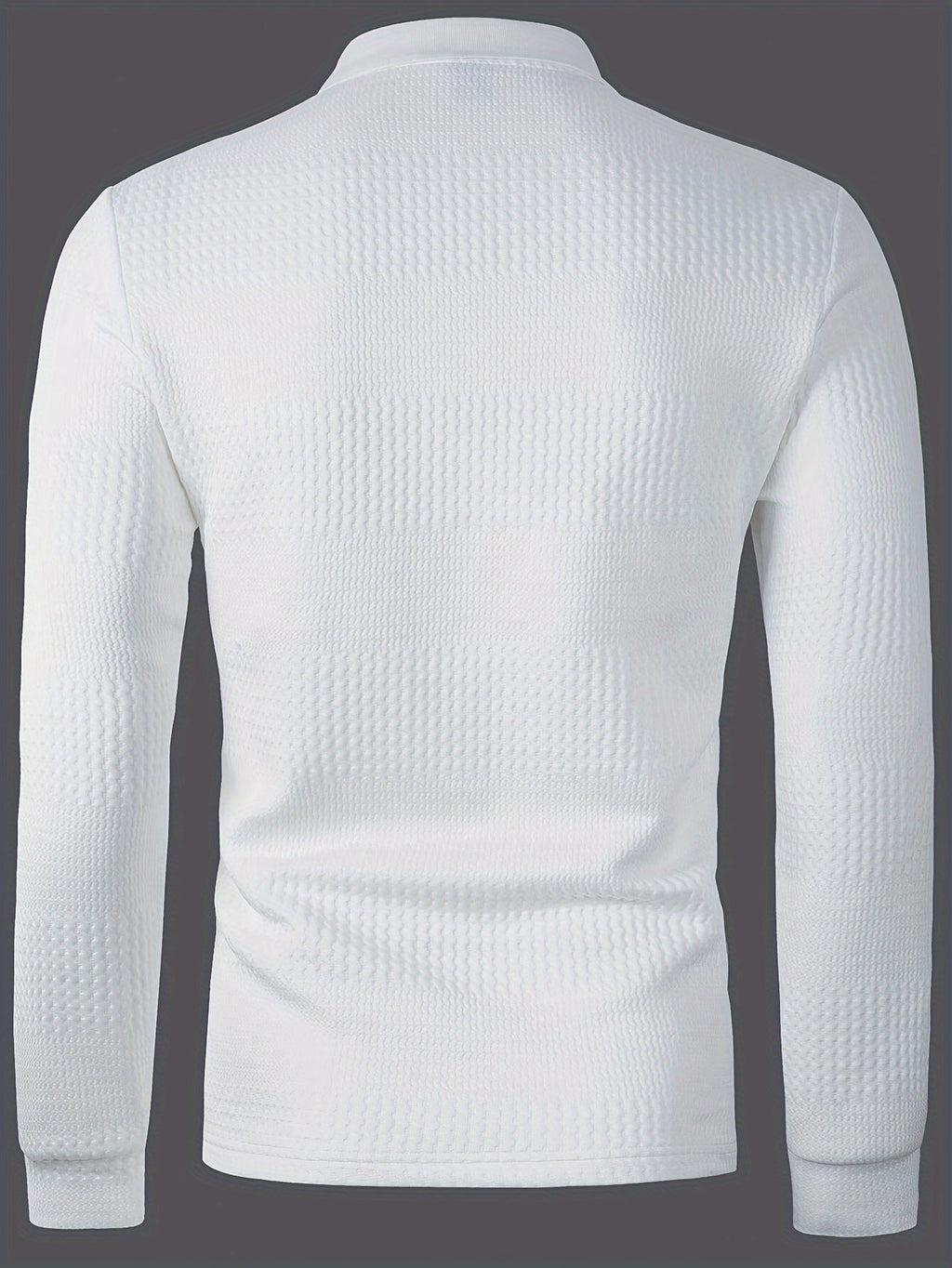 Fletcher | Textured Long-Sleeve Polo Shirt