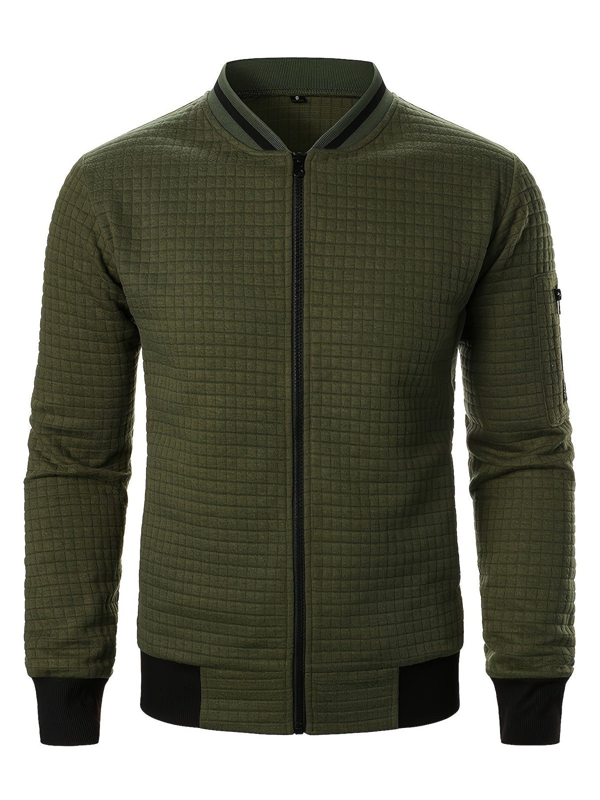 Raymond | Textured Zip-Up Bomber Jacket