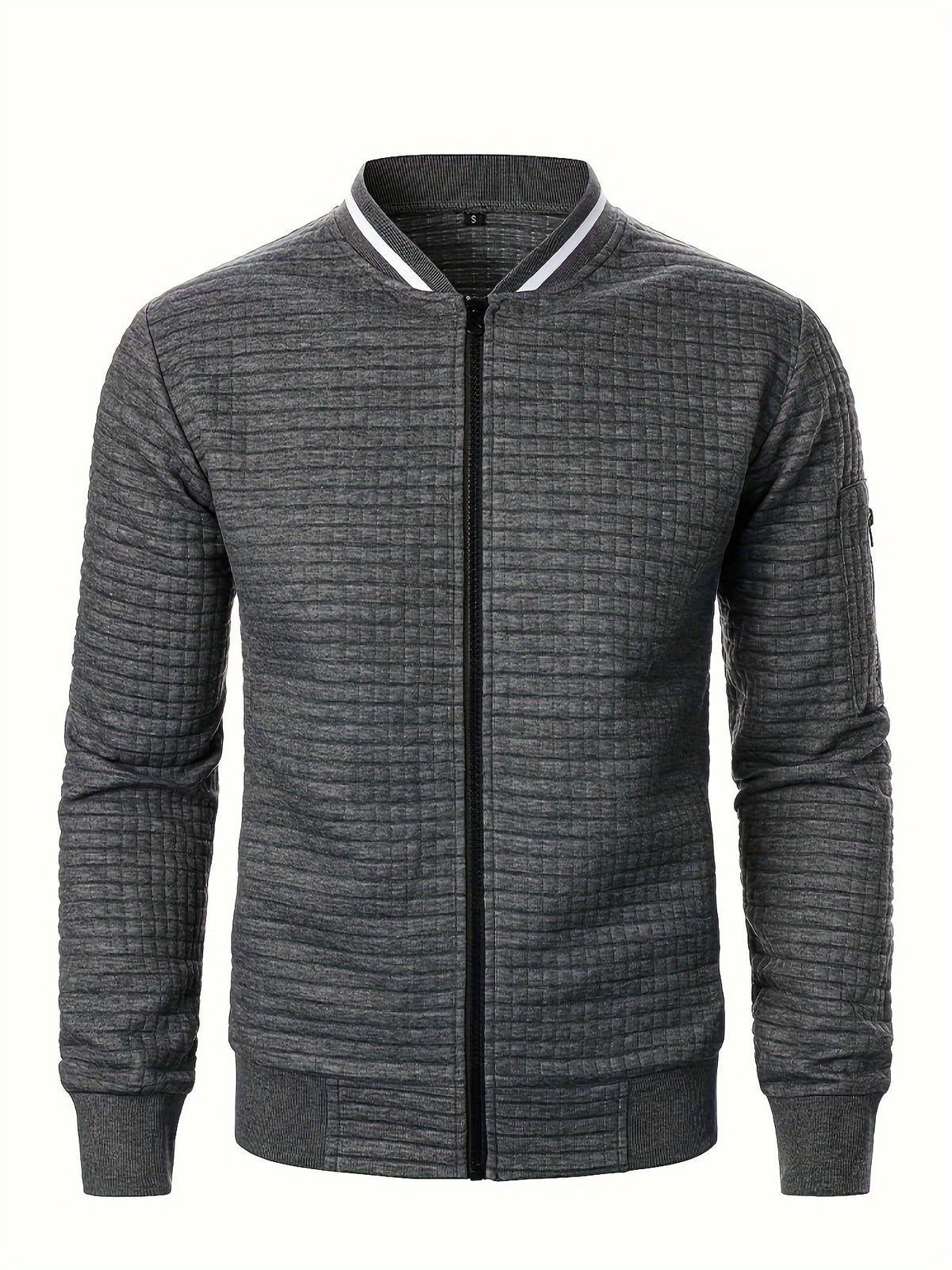Raymond | Textured Zip-Up Bomber Jacket