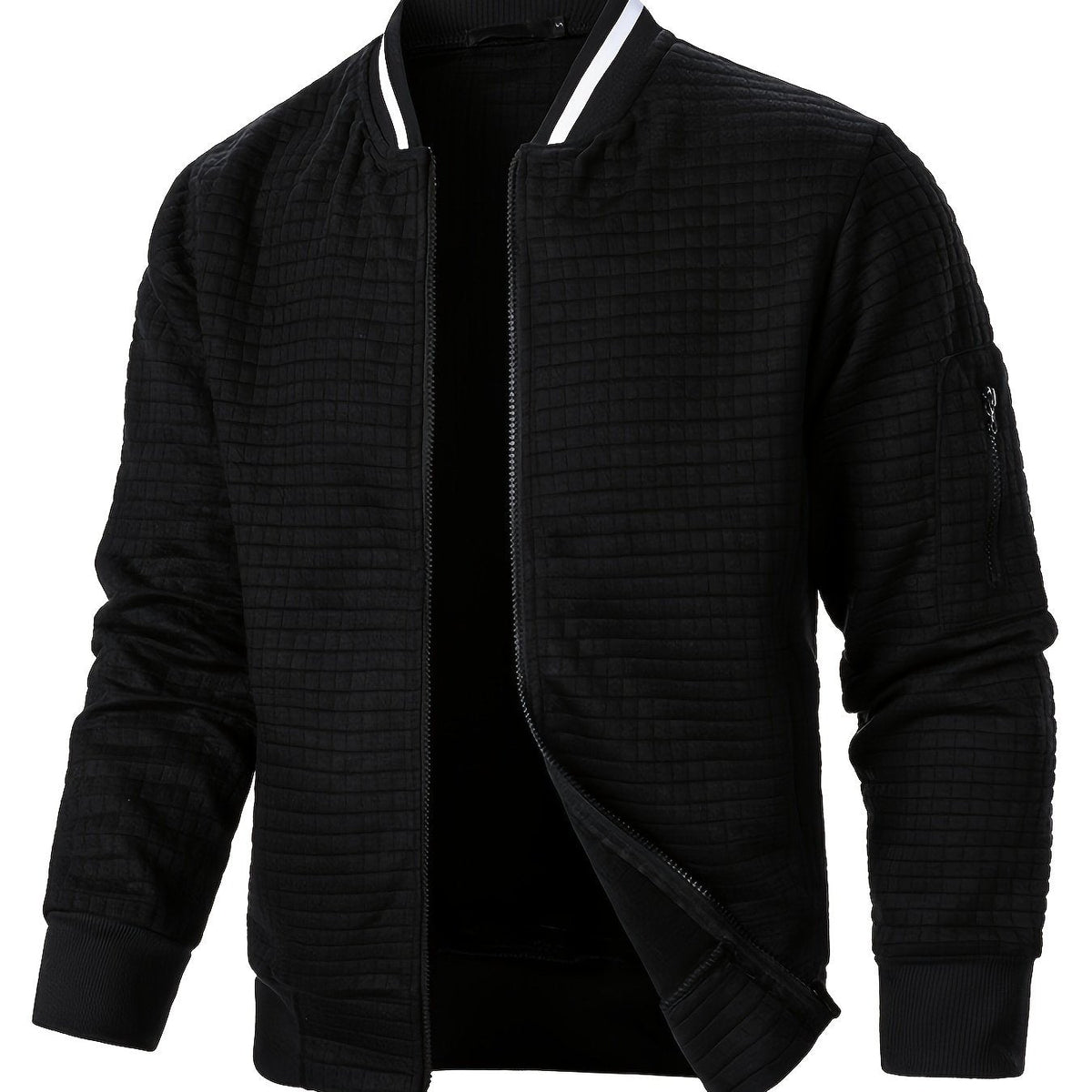 Raymond | Textured Zip-Up Bomber Jacket