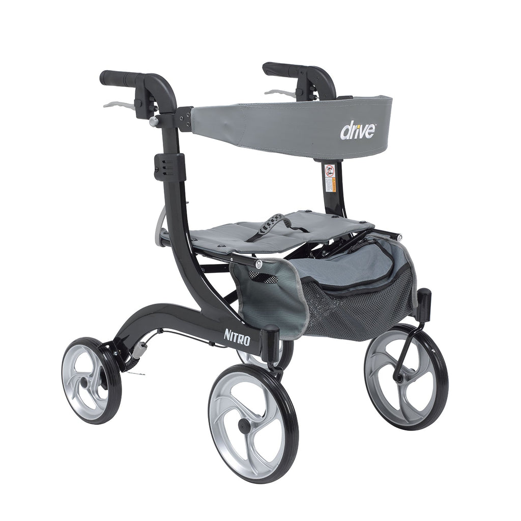 Drive Nitro Euro Style Walker Rollator, Petite