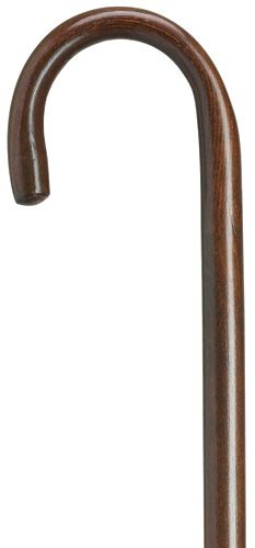 Classic Crook Handle Walking Cane in Walnut